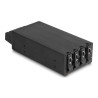 Delock Slim Bay Wechselrahmen für 4 x M.2 NVMe SSD mit Slim SAS SFF-8654 Anschluss