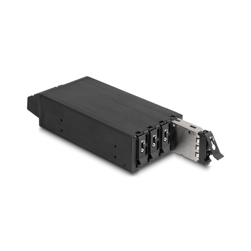 Delock Slim Bay Wechselrahmen für 4 x M.2 NVMe SSD mit Slim SAS SFF-8654 Anschluss