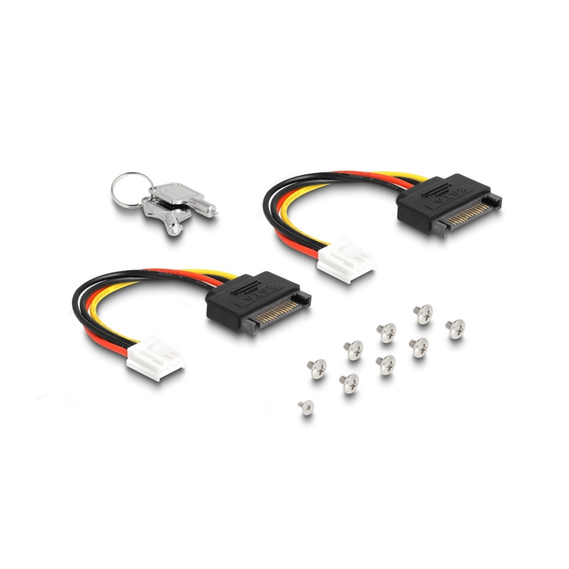 Delock 5.25″ Wechselrahmen für 8 x M.2 NVMe SSD mit Slim SAS SFF-8654 Anschluss
