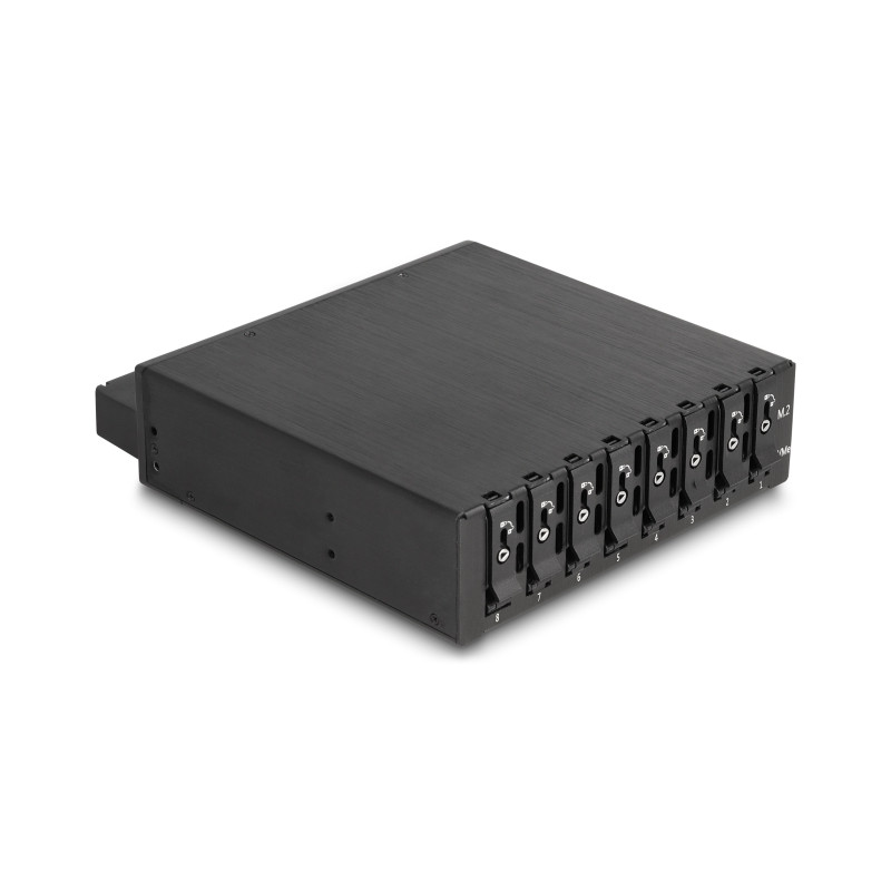Delock 5.25″ Wechselrahmen für 8 x M.2 NVMe SSD mit Slim SAS SFF-8654 Anschluss
