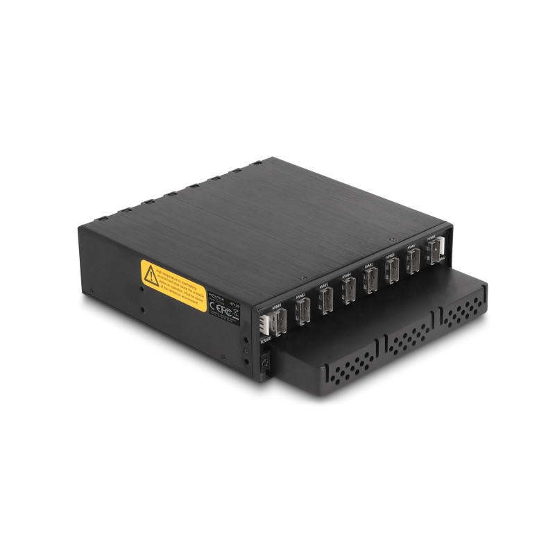 Delock 5.25″ Wechselrahmen für 8 x M.2 NVMe SSD mit Slim SAS SFF-8654 Anschluss