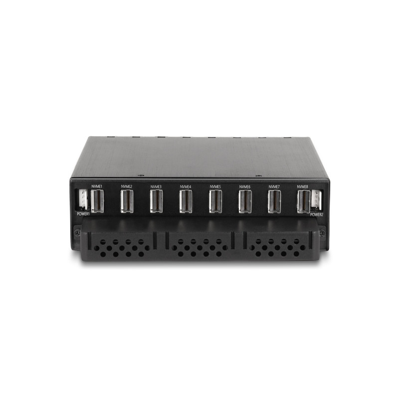Delock 5.25″ Wechselrahmen für 8 x M.2 NVMe SSD mit Slim SAS SFF-8654 Anschluss