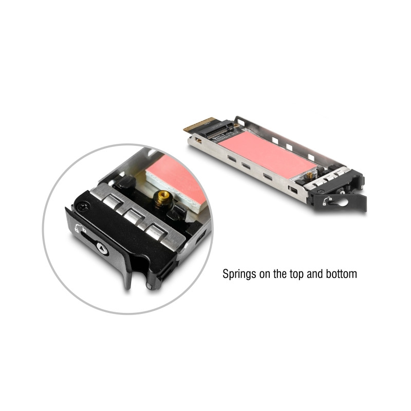Delock Wechselrahmen für 2 x M.2 NMVe SSD mit SFF-8654 Anschluss für 12,7 mm Slim ODD Schacht