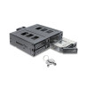 Delock 5.25″ Wechselrahmen für 4 x 2.5″ SATA oder SAS HDD / SSD mit Schloss