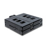 Delock 5.25″ Wechselrahmen für 4 x 2.5″ SATA oder SAS HDD / SSD mit Schloss
