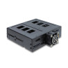 Delock 5.25″ Wechselrahmen für 4 x 2.5″ SATA oder SAS HDD / SSD mit Schloss
