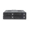 Delock 5.25″ Wechselrahmen für 4 x 2.5″ SATA oder SAS HDD / SSD mit Schloss