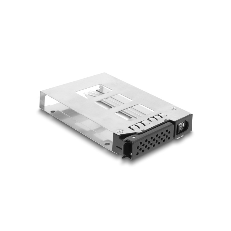 Delock 5.25″ Wechselrahmen für 4 x 2.5″ SATA oder SAS HDD / SSD mit Schloss