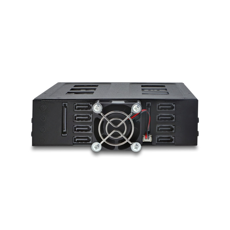 Delock 5.25″ Wechselrahmen für 8 x 2.5″ SATA oder SAS HDD / SSD mit Schloss