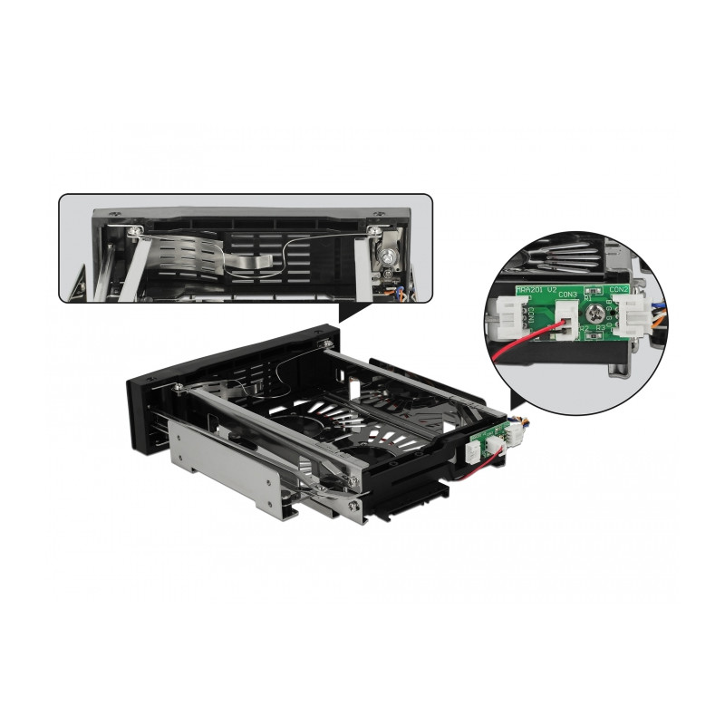 Delock 5.25″ Wechselrahmen für 1 x 3.5″ SATA HDD
