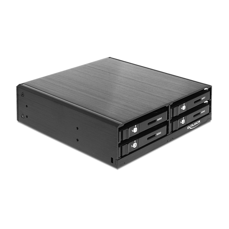 Delock 5.25″ Wechselrahmen für 4 x 2.5″ SATA HDD / SSD