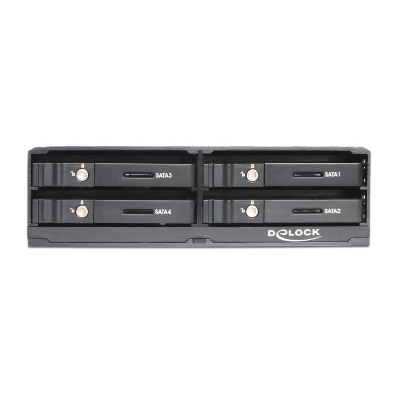 Delock 5.25″ Wechselrahmen für 4 x 2.5″ SATA HDD / SSD