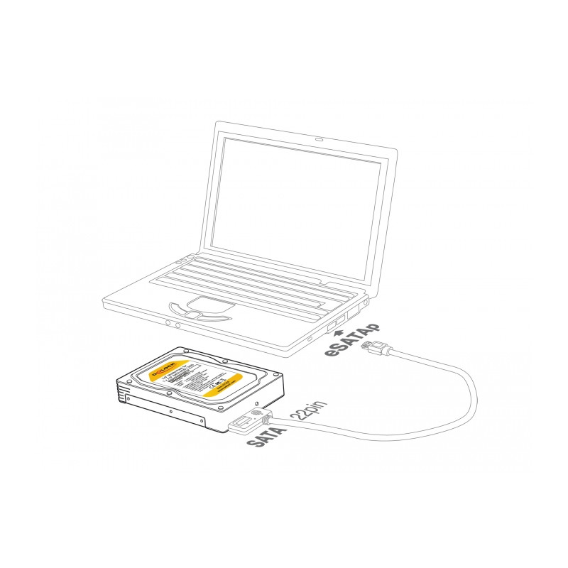 Delock 3.5″ Wechselrahmen für 1 x 2.5″ SATA HDD / SSD