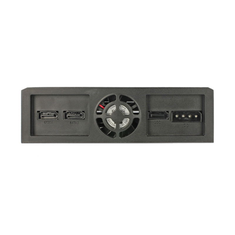 Delock 5.25″ Wechselrahmen für 1 x 5.25″ Slim Laufwerk + 2 x 2.5″ SATA HDD / SSD