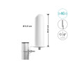 Delock LTE Antenne N Buchse 4 - 6 dBi 22 cm omnidirektional starr Wand- und Mastmontage weiß outdoor