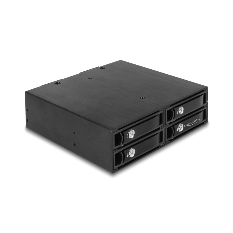 Delock 5.25″ Wechselrahmen für 4 x 2.5″ SATA / SAS HDD / SSD 12 Gb/s