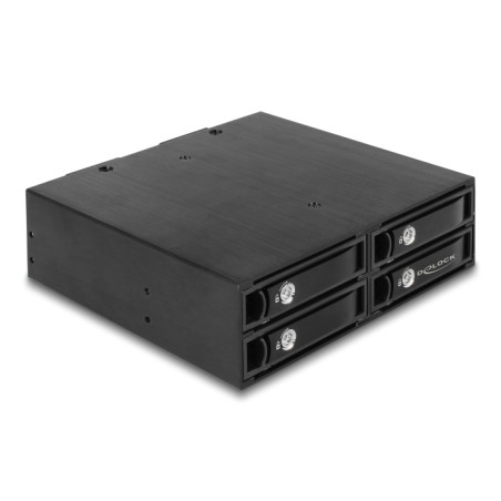 Delock 5.25″ Wechselrahmen für 4 x 2.5″ SATA / SAS HDD / SSD 12 Gb/s