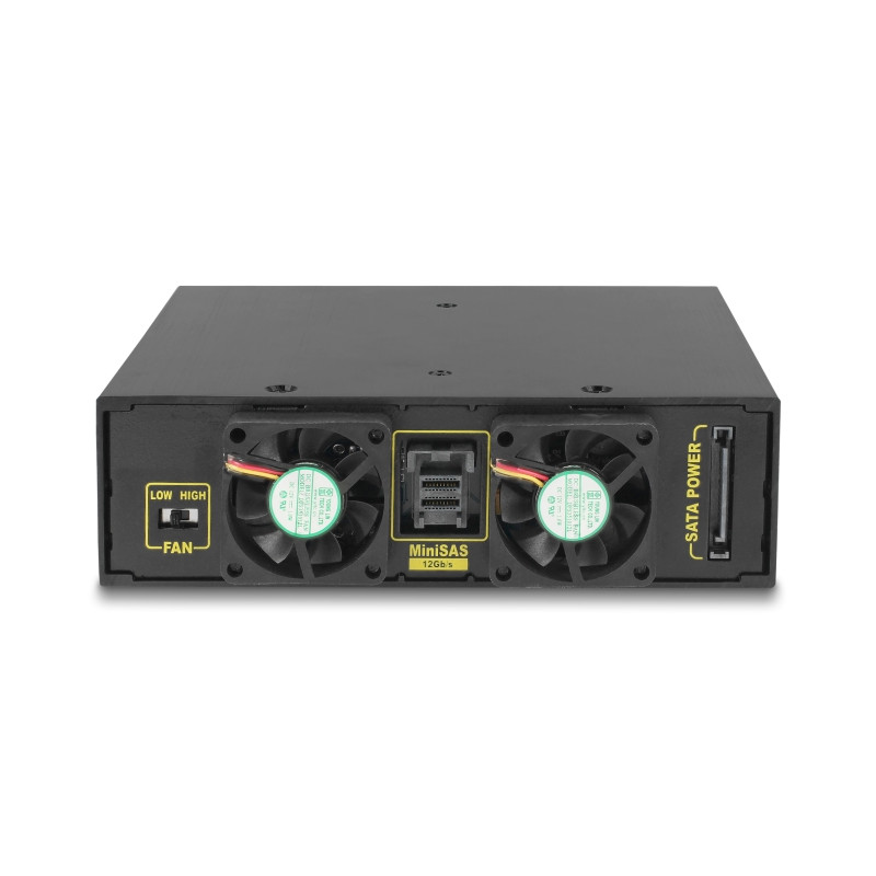 Delock 5.25″ Wechselrahmen für 4 x 2.5″ SATA / SAS HDD / SSD 12 Gb/s