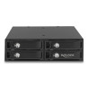 Delock 5.25″ Wechselrahmen für 4 x 2.5″ SATA / SAS HDD / SSD 12 Gb/s
