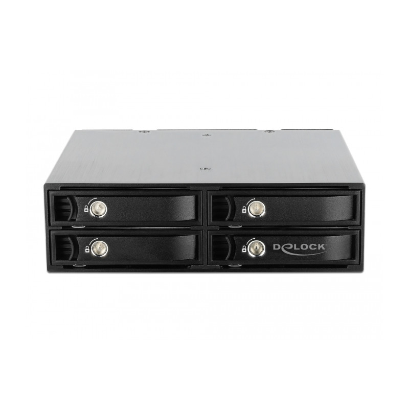 Delock 5.25″ Wechselrahmen für 4 x 2.5″ U.2 NVMe SSD mit abschließbaren Trays