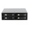 Delock 5.25″ Wechselrahmen für 4 x 2.5″ U.2 NVMe SSD mit abschließbaren Trays