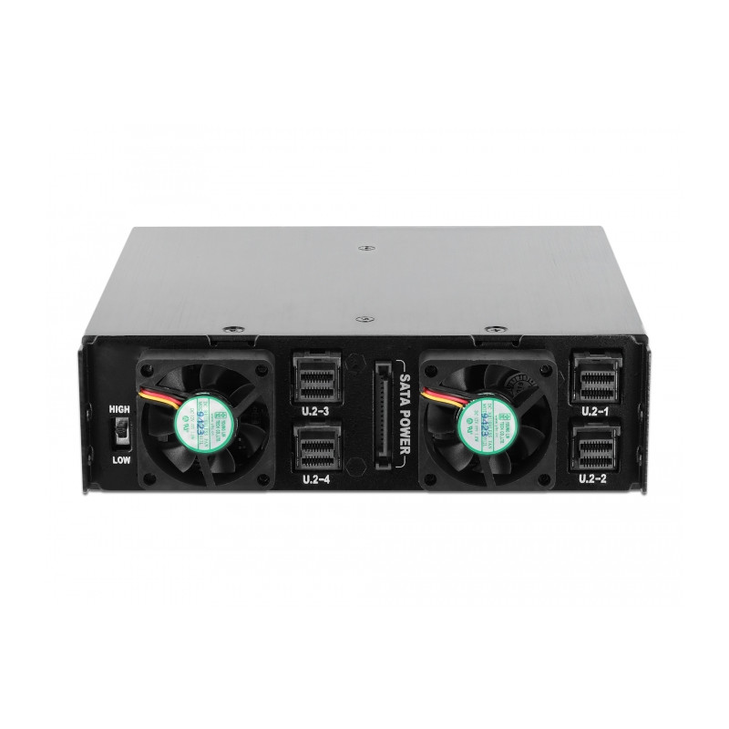 Delock 5.25″ Wechselrahmen für 4 x 2.5″ U.2 NVMe SSD mit abschließbaren Trays