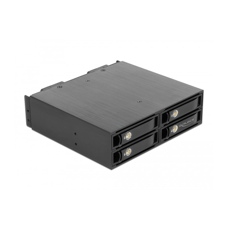 Delock 5.25″ Wechselrahmen für 4 x 2.5″ U.2 NVMe SSD mit abschließbaren Trays