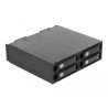 Delock 5.25″ Wechselrahmen für 4 x 2.5″ U.2 NVMe SSD mit abschließbaren Trays