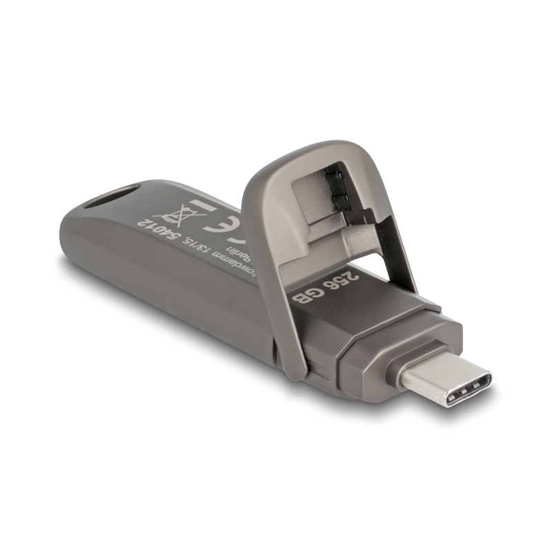 Delock USB 20 Gbps USB-C™ Speicherstick 256 GB, Lesegeschwindigkeit 1980 MB/s - Metallgehäuse