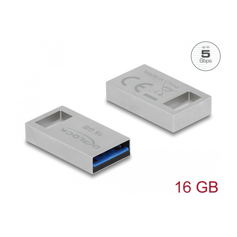 Delock USB 5 Gbps Speicherstick 16 GB - Metallgehäuse