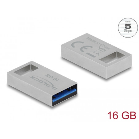 Delock USB 5 Gbps Speicherstick 16 GB - Metallgehäuse