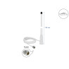 Delock WLAN 802.11 b/g/n Marine Antenne N Buchse 10 dBi 110,5 cm starr omnidirektional mit Anschlusskabel RG-58 U 3 m outdoor we