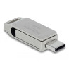 Delock USB 5 Gbps USB-C™ + Typ-A Speicherstick 16 GB - Metallgehäuse