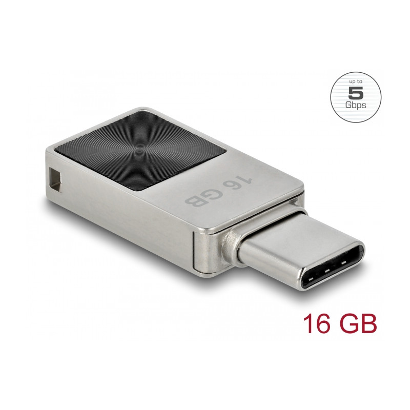 Delock Mini USB 5 Gbps USB-C™ Speicherstick 16 GB - Metallgehäuse