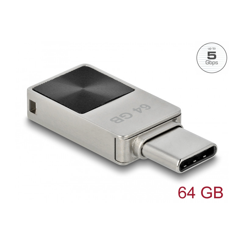 Delock Mini USB 5 Gbps USB-C™ Speicherstick 64 GB - Metallgehäuse