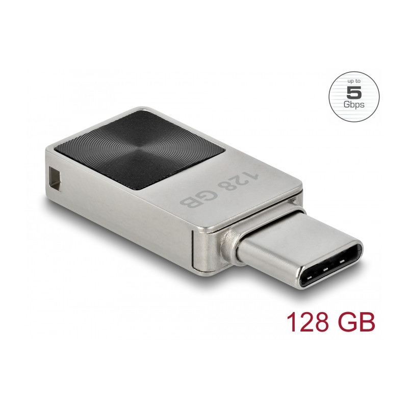 Delock Mini USB 5 Gbps USB-C™ Speicherstick 128 GB - Metallgehäuse