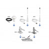 Navilock GNSS GALILEO GPS QZSS Marine Antenne 1575 MHz BNC Stecker 28 dBi direktional mit Anschlusskabel RG-58 U 5 m outdoor wei
