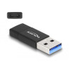 Delock USB 3.2 Gen 2 Adapter USB Typ-A Stecker zu USB Type-C™ Buchse aktiv schwarz