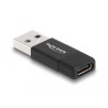 Delock USB 3.2 Gen 2 Adapter USB Typ-A Stecker zu USB Type-C™ Buchse aktiv schwarz