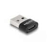 Delock USB 2.0 Adapter USB Typ-A Stecker zu USB Type-C™ Buchse schwarz