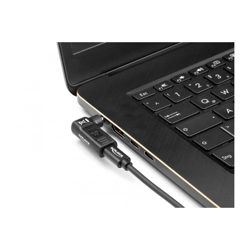 Delock Adapter für Notebook Ladekabel USB Type-C™ Buchse zu HP 7,4 x 5,0 mm Stecker 90° gewinkelt