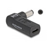 Delock Adapter für Notebook Ladekabel USB Type-C™ Buchse zu 5,5 x 2,1 mm Stecker 90° gewinkelt