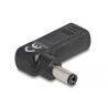Delock Adapter für Notebook Ladekabel USB Type-C™ Buchse zu 5,5 x 2,1 mm Stecker 90° gewinkelt