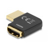 Delock HDMI Adapter Stecker zu Buchse 90° rechts gewinkelt 8K 60 Hz Metall