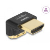 Delock HDMI Adapter Stecker zu Buchse 90° unten gewinkelt 8K 60 Hz Metall