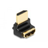 Delock HDMI Adapter Stecker zu Buchse 90° oben gewinkelt 8K 60 Hz Metall