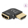 Delock HDMI Adapter Stecker zu Buchse 90° links gewinkelt 8K 60 Hz Metall