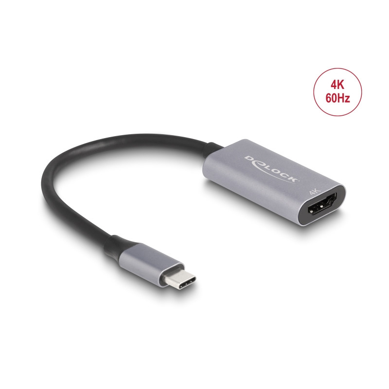 Delock Adapter USB Type-C™ Stecker zu HDMI Buchse (DP Alt Mode) 4K 60 Hz mit HDR und HDCP