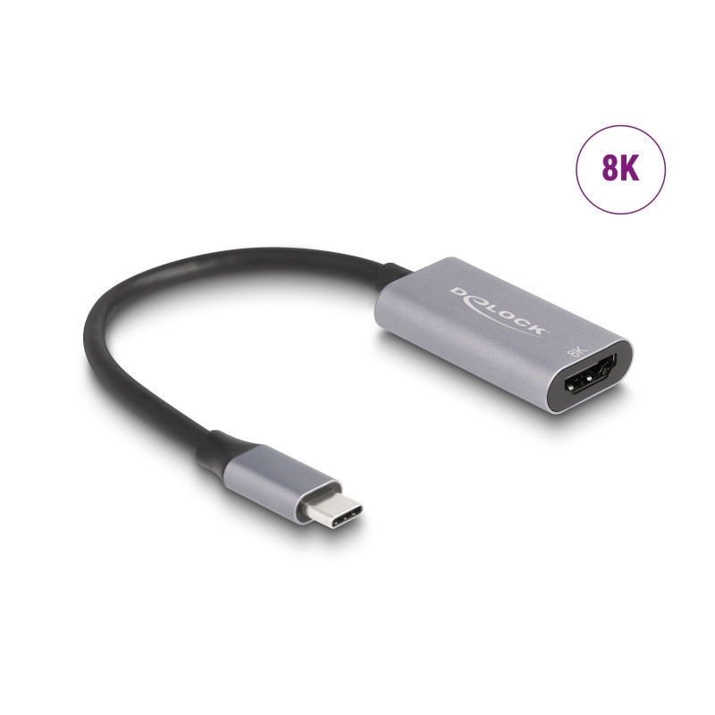 Delock USB Type-C™ Adapter zu HDMI (DP Alt Mode) 8K mit HDR Funktion Aluminium