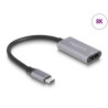 Delock USB Type-C™ Adapter zu HDMI (DP Alt Mode) 8K mit HDR Funktion Aluminium